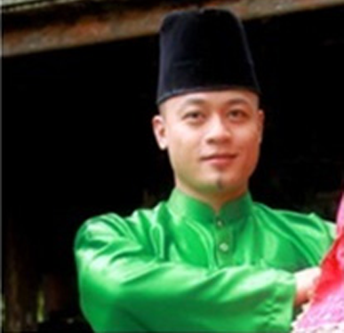 The songkok is widely worn in Malaysia, mostly among Muslim males. It has the shape of a truncated cone, almost always made of black or embroidered felt, cotton or velvet. It is ordinarily worn with the traditional outfit for men. It is also worn by male in formal